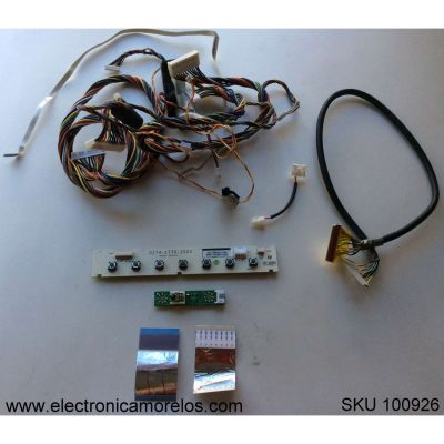 KIT DE CABLES PARA TV VIZIO / 3642-0062-0156 / 0K857A064Y / 0171-1671-0581 / V022 / MODELO VO37LHDTV10A